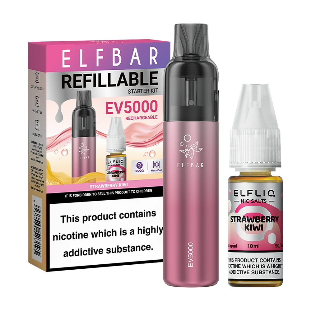 Elfbar EV5000 Refillable Rechargebale Pod Kit 2ml Vape Fox Elfbar EV5000 Refillable Rechargebale Pod Kit 2ml Vape Fox