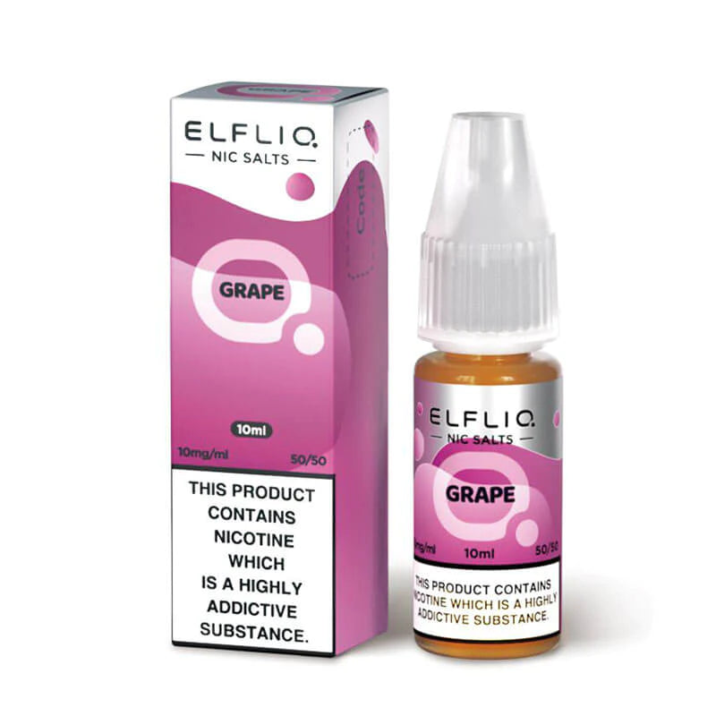 ELFLIQ Grape 10ml Nic Salt E-Liquid by Elf Bar Vape Fox ELFLIQ Grape 10ml Nic Salt E-Liquid by Elf Bar Vape Fox
