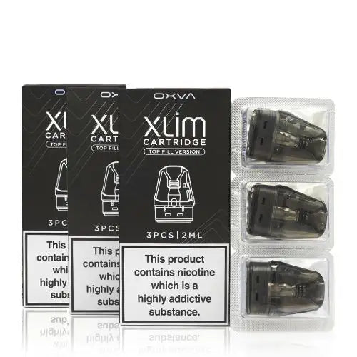 Oxva Xlim V3 Top Fill Cartridges 2ml Pack of 3 Vape Fox Oxva Xlim V3 Top Fill Cartridges 2ml Pack of 3 Vape Fox
