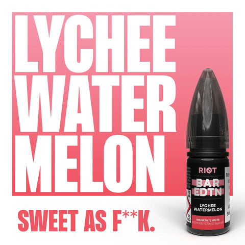 Lychee Watermelon 10ml Nic Salt E-Liquid by Riot Bar Edtn