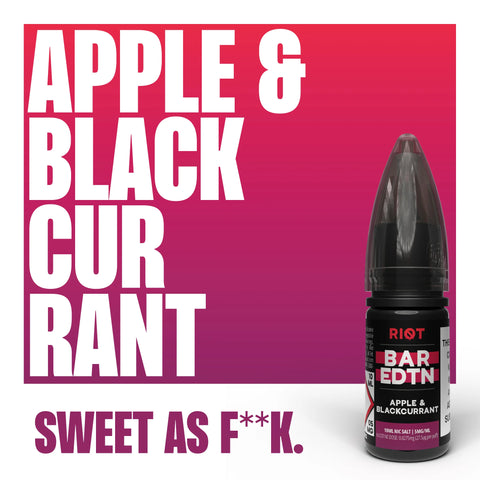 Apple & Blackcurrant 10ml Nic Salt E-Liquid by Riot Bar Edtn