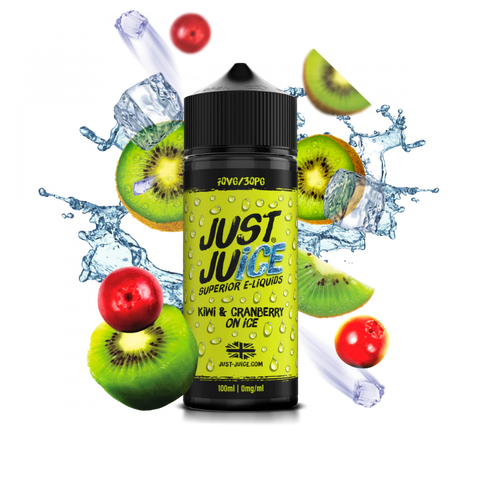 Kiwi & Cranberry On Ice 100ml Shortfill E-Liquid by Just Juice