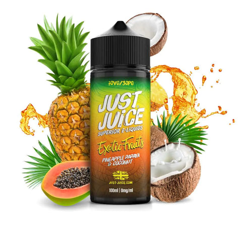 Pineapple, Papaya & Coconut 100ml Shortfill E-Liquid by Just Juice