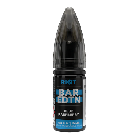 Blue Raspberry 10ml Nic Salt E-Liquid by Riot Bar Edtn