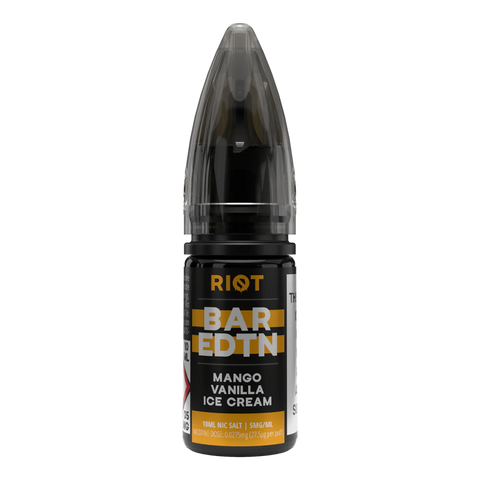 Mango Vanilla Ice Cream 10ml Nic Salt E-Liquid by Riot Bar Edtn