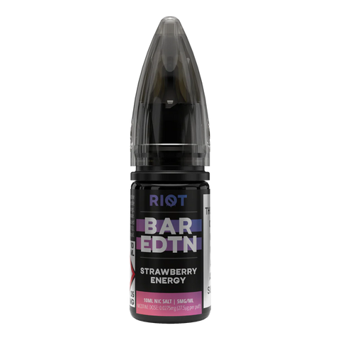 Strawberry Energy 10ml Nic Salt E-Liquid by Riot Bar Edtn