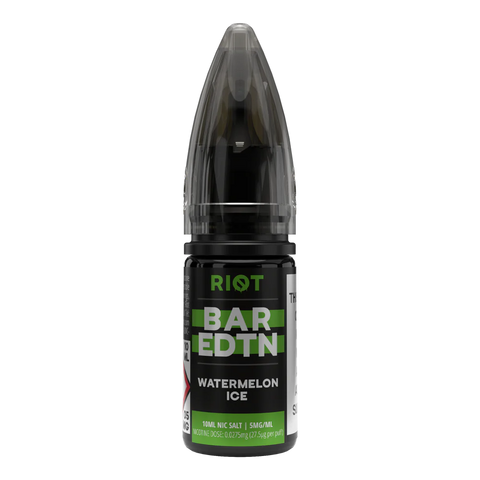 Watermelon Ice 10ml Nic Salt E-Liquid by Riot Bar Edtn