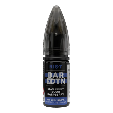 Blueberry Sour Raspberry 10ml Nic Salt E-Liquid by Riot Bar Edtn