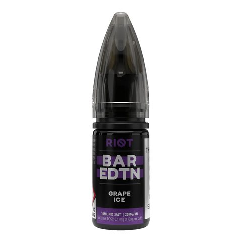 Grape Ice 10ml Nic Salt E-Liquid by Riot Bar Edtn