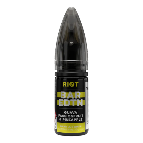 Guava Passionfruit & Pineapple 10ml Nic Salt E-Liquid by Riot Bar Edtn