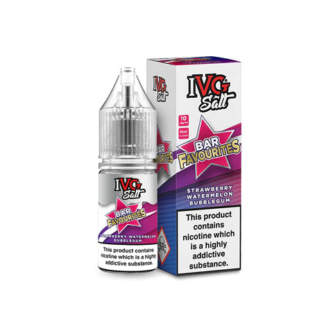 Strawberry Watermelon Bubblegum 10ml Nic Salt E-Liquid by IVG