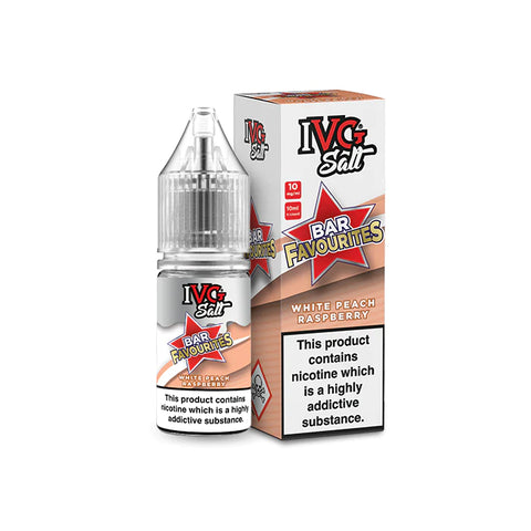 White Peach Rasberry 10ml Nic Salt E-Liquid by IVG