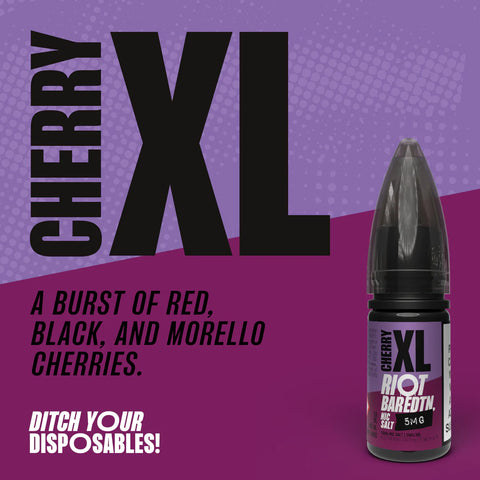 Cherry XL 10ml Nic Salt E-Liquid by Riot Bar Edtn