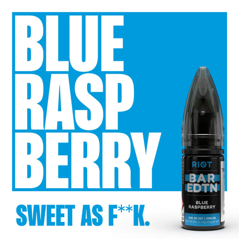 Blue Raspberry 10ml Nic Salt E-Liquid by Riot Bar Edtn