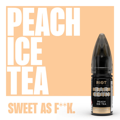 Peach Ice Tea 10ml Nic Salt E-Liquid by Riot Bar Edtn