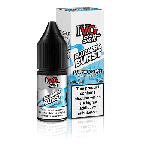 Blueberg Burst 10ml Nic Salt E-Liquid by IVG