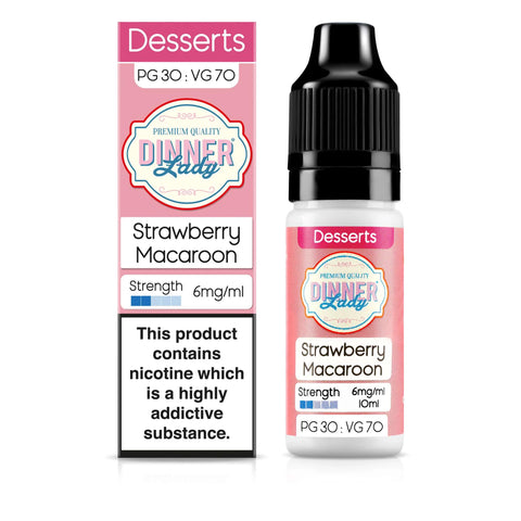 Strawberry Macaroon 10ml 30/70 E-Liquid by Dinner Lady