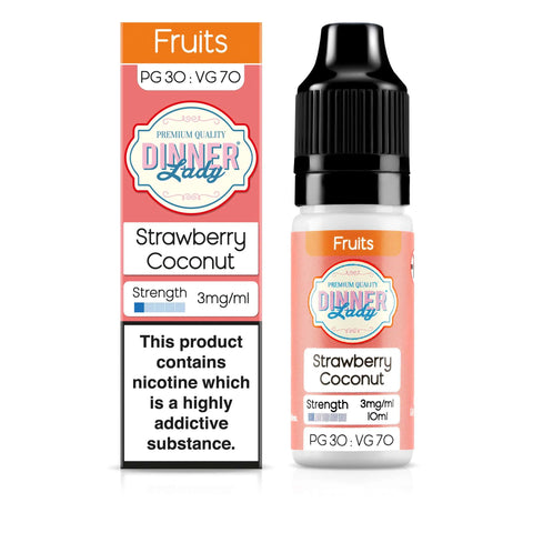 Strawberry Coconut 10ml 30/70 E-Liquid by Dinner Lady