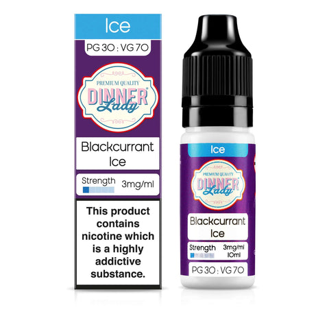 Blackcurrant Ice 10ml 30/70 E-Liquid by Dinner Lady