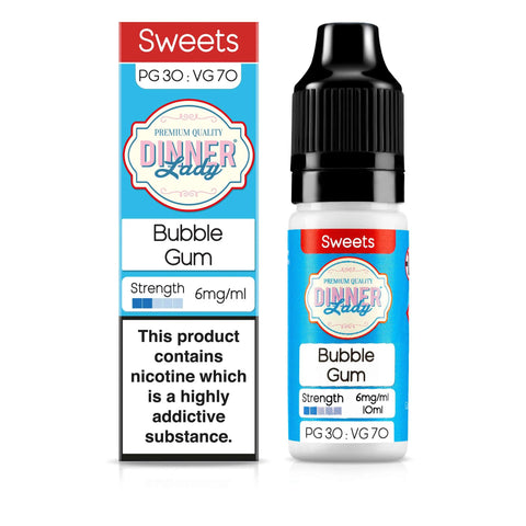 Bubble Gum 10ml 30/70 E-Liquid by Dinner Lady