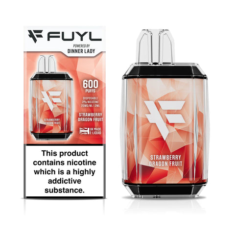 Strawberry Dragonfruit Dinner Lady FUYL Disposable Vape Device