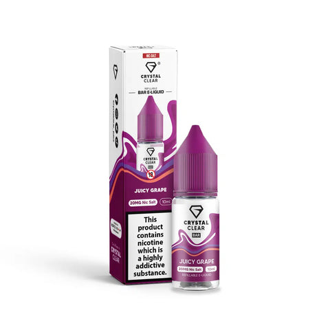 Juicy Grape 10ml Nic Salt E-Liquid by Crystal Clear