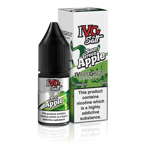 Sour Green Apple 10ml Nic Salt E-Liquid by IVG