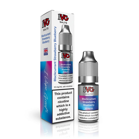 Blackcurrant Strawberry Blueberry 10ml Nic Salt Vape Juice by IVG Salts