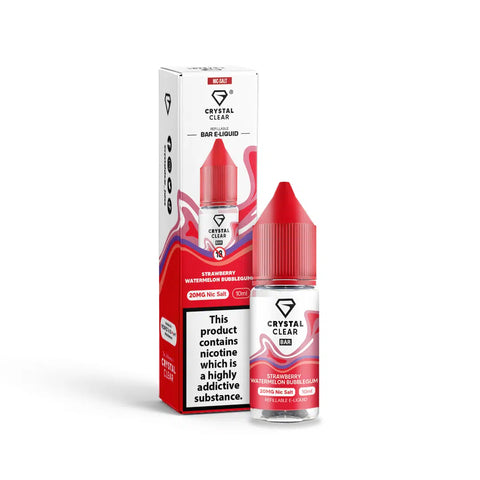 Strawberry Watermelon Bubblegum 10ml Nic Salt E-Liquid by Crystal Clear