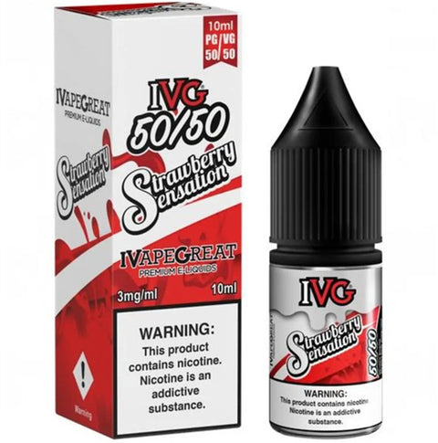 Strawberry Sensation 10ml 50/50 E-Liquid by IVG