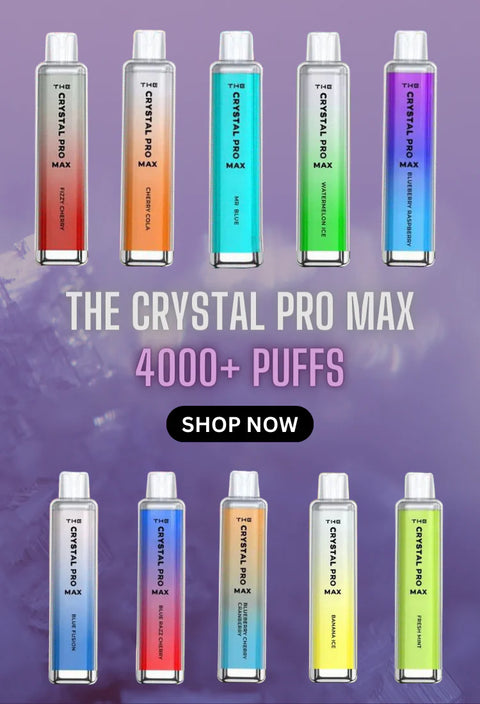 Box of 10 Crystal Pro Max 4000 Puffs Disposable Device