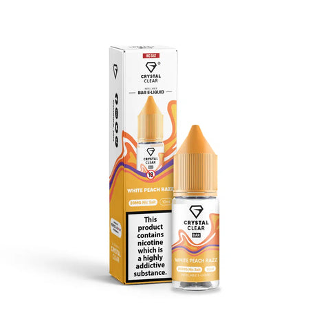 White Peach Razz 10ml Nic Salt E-Liquid by Crystal Clear Vape Fox White Peach Razz 10ml Nic Salt E-Liquid by Crystal Clear Vape Fox