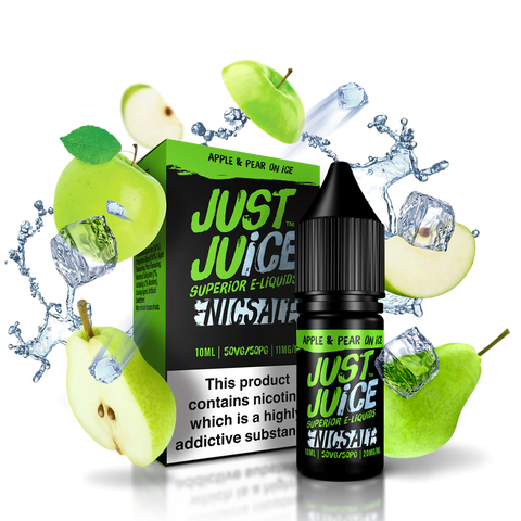 Apple and Pear On Ice 10ml Nic Salt E-Liquid by Just Juice