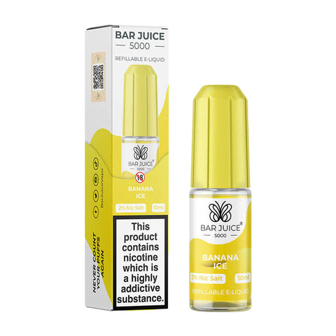 Banana Ice 10ml Nic Salt E-Liquid by Bar Juice 5000