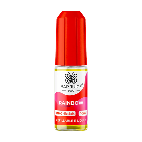 Rainbow 10ml Nic Salt E-Liquid by Bar Juice 5000 Vape Fox Rainbow 10ml Nic Salt E-Liquid by Bar Juice 5000 Vape Fox