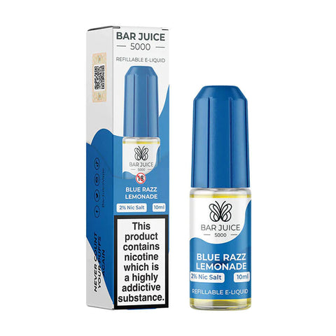 Blue Razz Lemonade 10ml Nic Salt E-Liquid by Bar Juice 5000