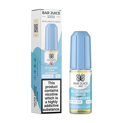 Blueberry Sour Raspberry 10ml Nic Salt E-Liquid by Bar Juice 5000