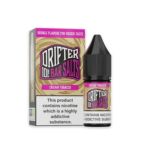 Cream Tobacco 10ml Nic Salt E-Liquid by Drifter Bar Salts