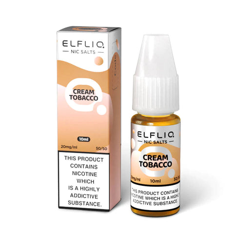 ELFLIQ Cream Tobacco 10ml Nic Salt E-Liquid by Elf Bar