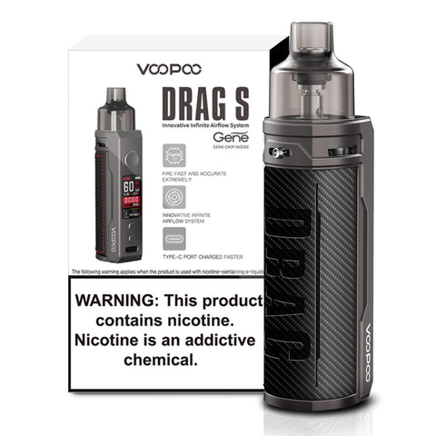 VooPoo Drag S Vape Kit with 2 FREE eliquids