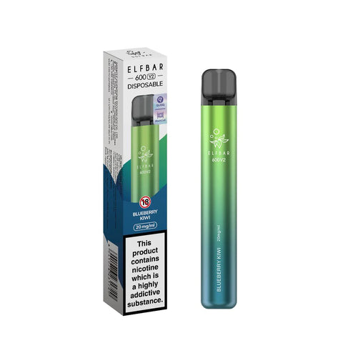 Blueberry Kiwi Elf Bar 600 V2 Disposable Device