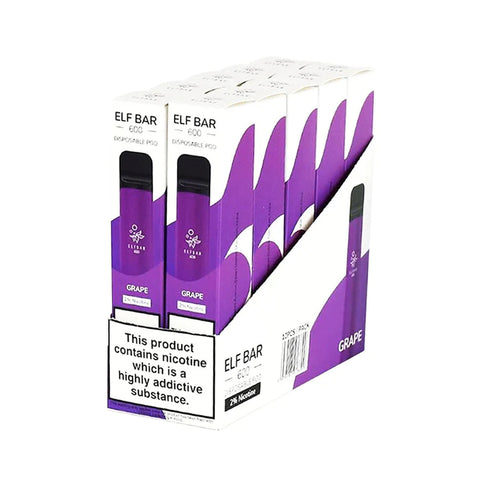 Elf Bar 600 Disposable Vape Device 10 Pack