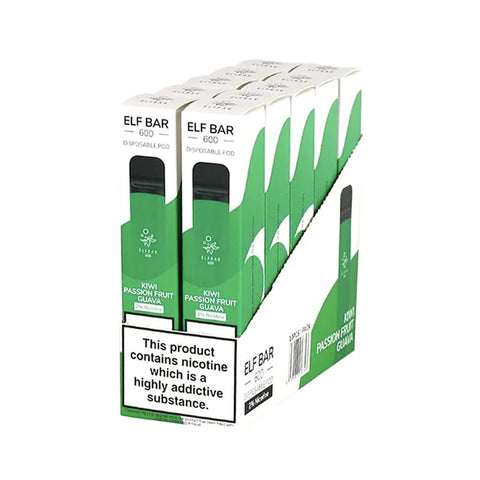 Elf Bar 600 Disposable Vape Device 10 Pack