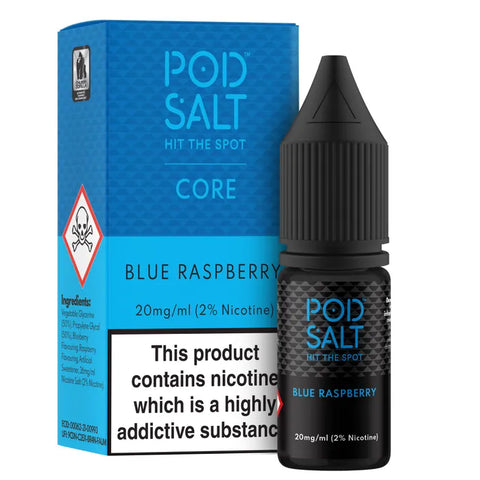 Blue Raspberry 10ml Nic Salt E-Liquid by Pod Salt