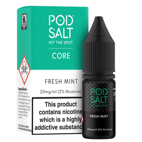 Fresh Mint 10ml Nic Salt E-Liquid by Pod Salt