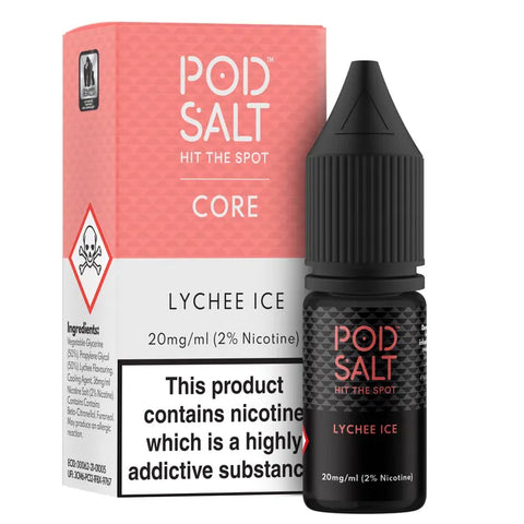 Lychee Ice 10ml Nic Salt E-Liquid by Pod Salt