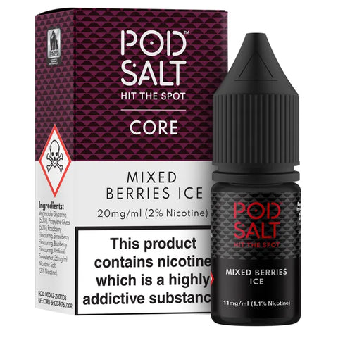 Mixed Berries Ice 10ml Nic Salt E-Liquid by Pod Salt