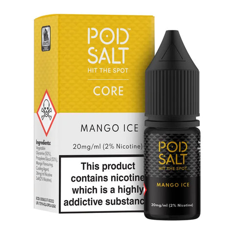 Mango Ice 10ml Nic Salt E-Liquid by Pod Salt