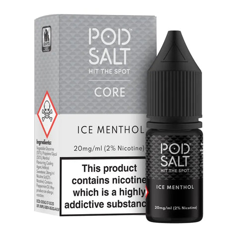 Ice Menthol 10ml Nic Salt E-Liquid by Pod Salt