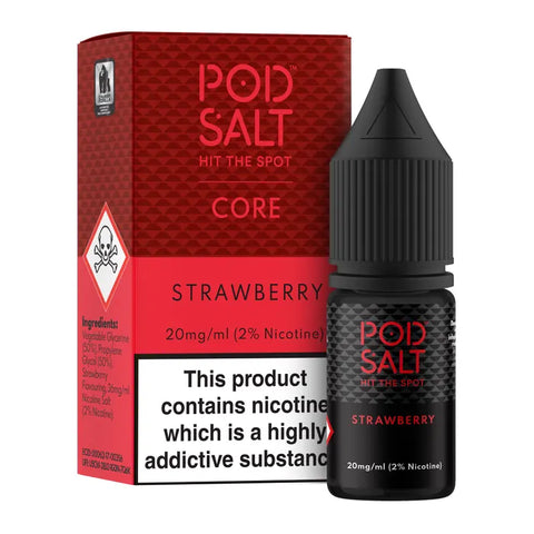 Strawberry 10ml Nic Salt E-Liquid by Pod Salt